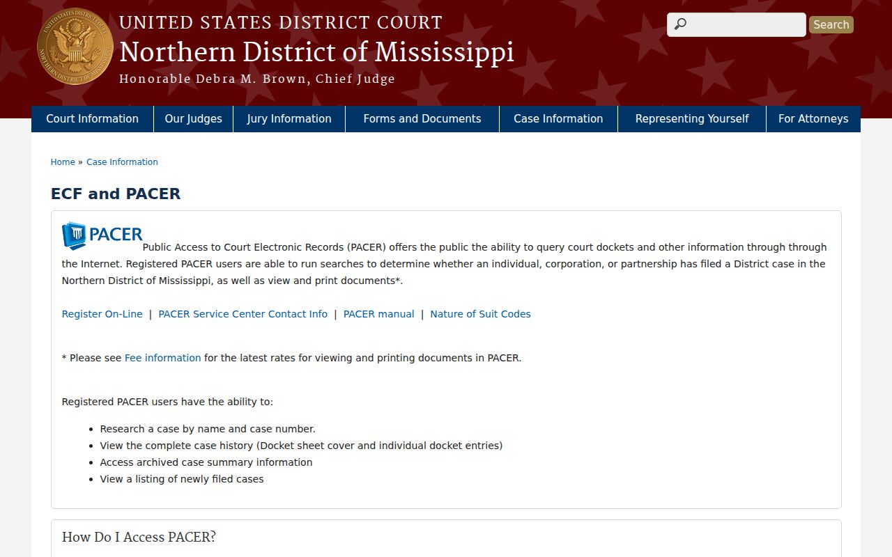 DeSoto County case search reference to federal case research